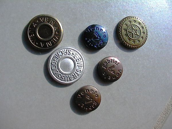 Various buttons in colour