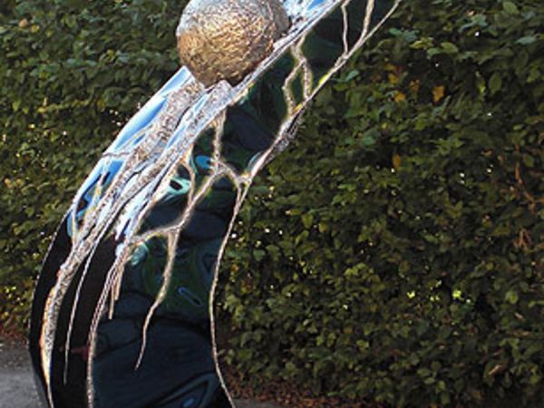 Stainless steel sculpture in colour