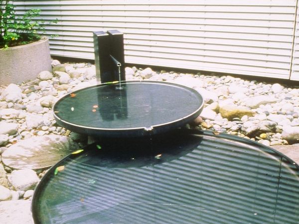 Stainless steel fountain atrium - Bayrische Vereinsbank Augsburg
