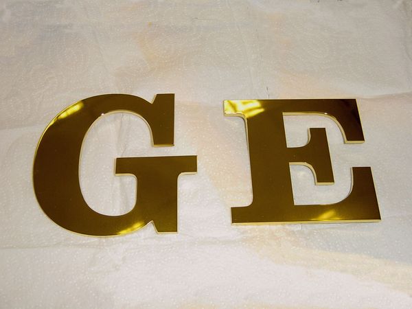 Gold-plated letters
