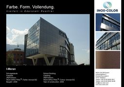 Italy - Meran - School Building, Cladding - bronze-SG